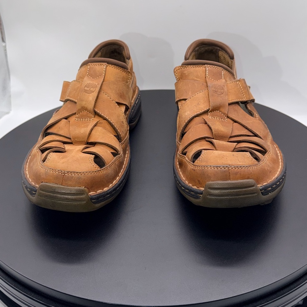 Timberland Fisherman Sandal Genuine Leather Mens Size 11 - Picture 2 of 7